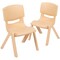 Emma and Oliver 2 Pack Plastic Stackable School Chair with 10.5"H Seat, Preschool Chair